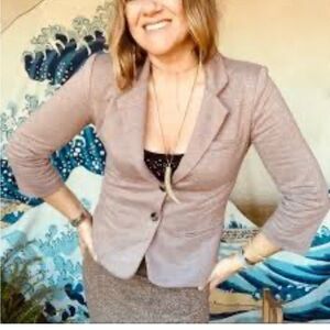 Cartonnier Pinkish Brown Blazer Classic Tailored Style